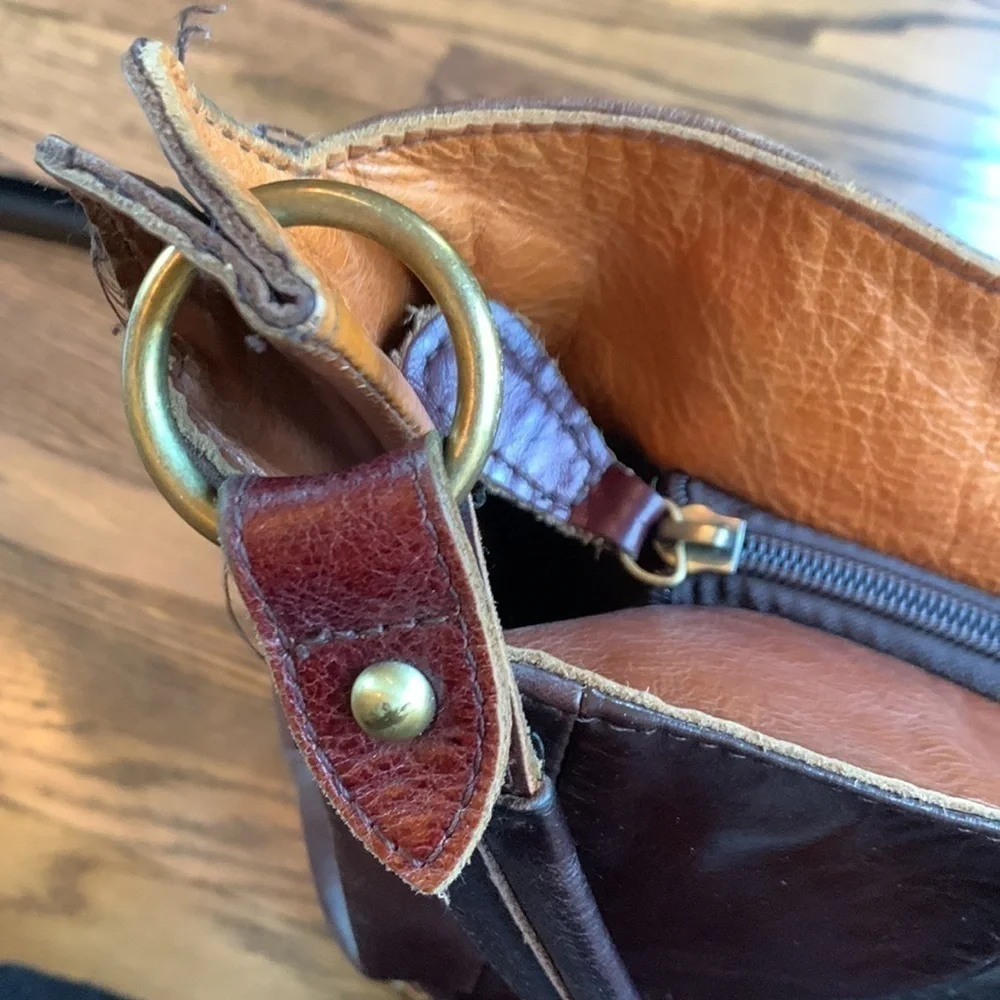 Ameri Leather vintage multi colored leather purse